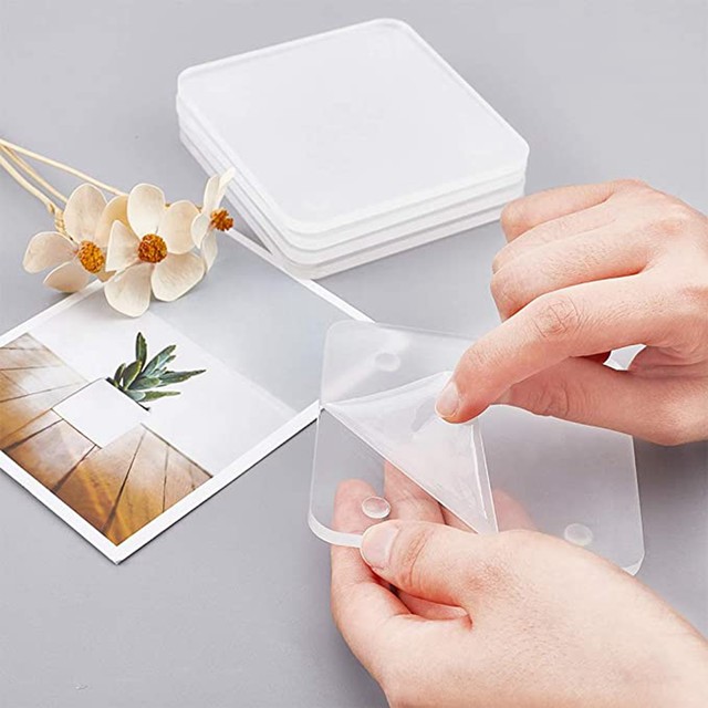 Personalized Clear Acrylic Coasters, Transparent Acrylic Square Sheet 4x4  Inches Beverage Coasters for Home & Business - AliExpress